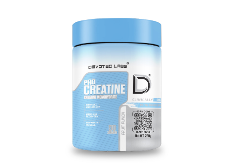 DEVOTED LABS - Creatine Monohydrate (250g, 50 Servings) Fruit Punch